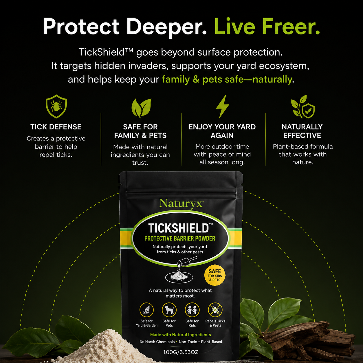 Naturyx TickShield™ – Protective Barrier Powder